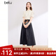 百圖betu女裝春夏新款襯衫優(yōu)雅國潮短袖襯衫新中式小衫女2403T52 淺杏色 L