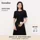 珂萊蒂爾【玫瑰裙】2025夏季新款優(yōu)雅醋酸連衣裙女A字裙時尚裙子 黑色 L
