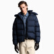 阿瑪尼（ARMANI）男士羽絨服加厚保暖休閑外套 深藍色 L