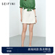詩凡黎（'SEIFINI）【商場(chǎng)同款】白色半身裙女夏季新款高腰短裙3D6140911 白色 L 165/68A