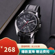 卡西歐（CASIO）男士手表經(jīng)典三盤防水指針石英表商務休閑男表 黑表盤黑色皮表帶MTP-1374L-1A