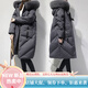 暖冬鴨鴨200斤特大碼孕婦羽絨棉服韓版孕后期中長(cháng)款寬松可穿棉衣冬裝棉襖 灰色 5XL 建議185-205斤