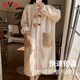 雅鹿2025新款秋冬季睡袍女珊瑚絨加絨加厚長(cháng)款浴袍冬天睡裙睡衣家居服 NSJYI-770 單睡袍 L 【100~120斤重）