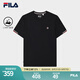 FILA 斐樂官方t恤短袖男子針織短袖衫2025夏新款時(shí)尚休閑簡(jiǎn)約圓領(lǐng)上衣 傳奇藍(lán)-NV L 175/96A/L