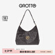 GROTTO個(gè)樂(lè)經(jīng)典黑石hobo包大小號(hào)植鞣綿羊皮腋下單肩斜挎軟包七夕禮物 烏木棕 古金L