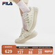 FILA 斐樂(lè )官方女鞋CARROT摩登板鞋蘿卜鞋休閑運動(dòng)鞋厚底鞋女 古白色/初雪白-AA 35.5