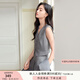 香影灰色西裝套裝女2025秋季新款馬甲闊腿西服褲子職場(chǎng)通勤兩件套 灰色 S