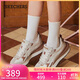 斯凱奇（Skechers）女鞋秋季休閑鞋復古德訓鞋百搭運動(dòng)鞋軟底阿甘鞋板鞋155450