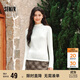森馬（Semir）長(cháng)袖T恤女半高領(lǐng)吸濕發(fā)熱抗菌2024冬緊身抓絨打底衫109724101001