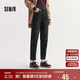 森馬（Semir）森柔牛仔|牛仔褲女半松緊腰長褲秋百搭錐形褲顯腿長103524124003