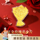 Vana玫瑰花黃金足金鈔投資金手機(jī)貼金條片七夕情人節(jié)禮物送女朋友老婆 足金玫瑰花【配禮盒+證書(shū)】 金重約：1g