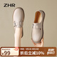 ZHR單鞋女百搭舒適軟底勃肯鞋女真牛皮簡(jiǎn)約兩穿女鞋 BT69 杏色 38 