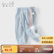 戴維貝拉女童褲子寶寶棉束腳褲夏裝兒童洋氣運(yùn)動(dòng)褲童裝