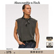 ABERCROMBIE & FITCH男裝25夏季美式復(fù)古重磅圓領(lǐng)套頭無(wú)袖短款T恤上衣KI124-5055 黑色水洗 S (175/92A)