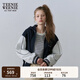 Teenie Weenie小熊連帽棒球服夾克外套寬松小個子春裝簡約休閑女 藏青色 S (160)