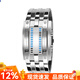 時(shí)刻美（skmei）手表男女同款電子表時(shí)尚創(chuàng  )意運動(dòng)手表防水腕表生日禮物 0926 合金版-銀色大號（防水）