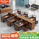 時(shí)仁（ShiRen）辦公桌組合辦公家具財(cái)務(wù)辦公桌公司屏風(fēng)職員工位簡(jiǎn)約現(xiàn)代辦公室 干型六人位【帶柜不帶椅】