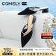 康莉（COMELY）羊皮包頭拖鞋女25年夏季粗跟法式兩穿涼拖尖頭穆勒鞋 黑色 37