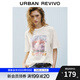UR2025夏季新款女裝時尚休閑百搭海灘圖案短袖T恤UYL450097 本白 (面料微透) L