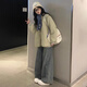 芭芙達妮棉服女款2025年最新款女士冬季獨特棉衣外套百搭超好看棉襖女 【淺綠色】 M 45/55kg