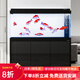 森森（SUNSUN）2025年新品森森魚(yú)缸客廳超白玻璃水族箱招財家用底濾免換水魚(yú)缸 鋼琴黑（升級底濾/超白玻璃/無(wú)極調光） 靠墻款長(cháng)150*寬42*缸高72/柜高80cm