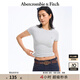 ABERCROMBIE & FITCH【經(jīng)典小麋鹿】女裝25夏季美式百搭圓領(lǐng)短袖T恤KI139-5273 淺灰色 S (165/92A)