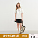 獨束大碼女裝設計感襯衫2025夏季新品時(shí)尚通勤氣質(zhì)短袖小衫上衣 月光白 L （尺碼：2）
