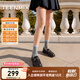 天美意樂福鞋皮鞋女鞋子商場(chǎng)同款英倫通勤單鞋春秋款經(jīng)典款 黑色 36