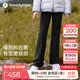 moodytiger女童微喇褲柔軟高彈春秋款兒童運(yùn)動(dòng)褲透氣親膚休閑長褲| 小云朵
