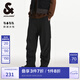 杰克·瓊斯（JACK&JONES）男裝衣服秋季時(shí)尚潮流立體字母LOGO裝飾防潑水面料長(zhǎng)褲褲子男裝 E43 純黑色 S （170)
