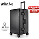 Walker Shop 行李箱七系全鋁鎂合金大容量時(shí)尚旅行箱萬(wàn)向輪拉桿箱 黑色 【光感科技金屬系列 7系鋁鎂合金】 32英寸 【三七開(kāi)大容量箱】