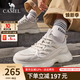 駱駝（CAMEL）男鞋運動(dòng)鞋子男款秋季網(wǎng)面透氣老爹鞋男士休閑跑步旅游鞋 G14S220014米色【透氣款】 41