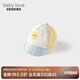 babylove嬰兒帽子純棉春秋季寶寶軟檐鴨舌帽可翻折可愛防風(fēng)護(hù)眼帽 夏日黃 42cm（建議0-6個(gè)月)