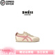百麗踏4.5cm軟塌塌內(nèi)增高絲綢踩跟慢跑阿甘鞋休閑鞋女德訓(xùn)鞋 卡其拼粉（順豐包郵）（順豐包郵）（順豐包郵） 40