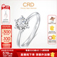 CRD克徠帝【現貨閃發(fā)】傳承鉆戒六爪結婚鉆石戒指女婚戒結婚求婚 傳承【G0831B】 【臻選】50分F-G色SI