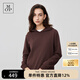 Marc O'Polo/MOP 春秋季美式休閑慵懶后背膠印大LOGO連帽衛衣女士 咖啡色770 XS 160