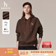 哈吉斯（HAZZYS）女裝 秋季女士衛(wèi)衣純色活力連帽運動休閑風套頭衛(wèi)衣女 酒紅色WN M (160/84A 38)