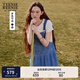 Teenie Weenie小熊連衣裙女2025年夏季新款學(xué)院風(fēng)活力牛仔背帶裙短裙女 淺藍色 M