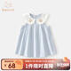 班喜迪女童連衣裙夏季2025新款洋氣女寶寶公主裙無袖裙子兒童背心裙夏裝 藍(lán)色 100