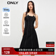 ONLY收腰氣質(zhì)休閑短裙牛仔吊帶連衣裙女|123342002 J1Z 黑色牛仔提花印花 M 165/84A