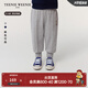 Teenie Weenie Kids小熊童裝25新款男女寶學(xué)院風(fēng)純棉寬松束腳衛(wèi)褲 中灰色 100 cm