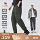 駱駝（CAMEL）【王俊凱同款】戶外工裝褲秋冬加絨保暖防潑水運動長褲M14CAWI632