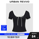 UR2024秋季新款女裝甜酷休閑感撞色蝴蝶結(jié)短袖T恤UWV440231
