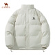 駱駝（CAMEL）駱駝棉服男冬季新款加厚夾克棉衣外套潮流冬裝棉襖子面包服 白色 XL 140-160斤