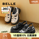 百麗（Belle）透氣羅馬豬籠涼鞋女商場(chǎng)款戶外厚底涼鞋B6N1DBL4 黑色 37 (235mm)