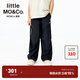 little MO&Co.原紗防曬1000 little moco童裝25夏裝新款男女童運動(dòng)風(fēng)休閑長(cháng)褲 黑色 130 130/56