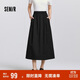 森馬（Semir）[商場(chǎng)同款]半身裙女松緊腰純色春季2025遮胯A字裙101125120008