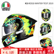 AGV K3摩托車(chē)頭盔雙鏡片3C全盔夏季機車(chē)騎行賽道盔摩旅通勤安全盔 ROSSI WINTER TEST 2019 XXL(62cm-63cm)