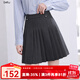 betu女裝2025秋季新款半身裙學(xué)院風(fēng)A字百褶裙百搭短裙裙子2508T65 深灰 S （深灰預(yù)售10/27發(fā)貨）