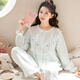家の時(shí)光秋冬空氣棉月子服產(chǎn)后春秋季孕婦哺乳睡衣保暖產(chǎn)婦待產(chǎn)產(chǎn)房家居服 湖藍 M碼 (推薦95-125斤左右)